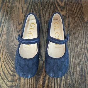 Dar Blue Canvas Gucci ballerina flats size 28